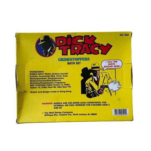 Dick Tracy Vintage Grimestoppers Bath Set Vintage New - Picture 5 of 9
